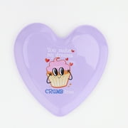 Way to Celebrate Valentine's Day Heart Plate, Purple