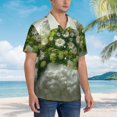 thumbnail image 3 of Sikiie Nature Hand Daisies Art Print Men's Hawaiian Shirt, Summer Beach Button Pocket Short Sleeve T-Shirt,X-Large, 3 of 7