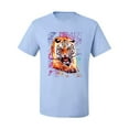 thumbnail image 2 of Wild Bobby, Tiger Growling Colorful Trippy Tie Dye Animal Lover Men's Graphic T-Shirt, Light Blue, 3XL, 2 of 3