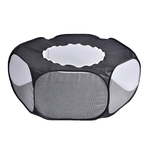 LAMIRO Foldable Playpen Cage Hamster Rabbit Hedgehog Mice Rat Black