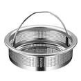 thumbnail image 1 of Colador para Fregadero de Cocina Perfecl Cesta de Drenaje Reutilizable Duradera Universal Acero Inoxidable 304 altura 2cm, 1 of 8