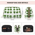 thumbnail image 2 of green Bell Peppers Makeup Bag, Large Capacity Travel Cosmetic Bag for Women Girls- Travel Toiletry Bag Leather Portable Waterproof Makeup Case Organizer with Handle, 2 of 4