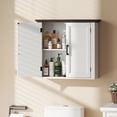 thumbnail image 2 of HOMCOM Bathroom Wall Cabinet, Farmhouse Medicine Cabinet, Distressed White, 2 of 10