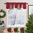 thumbnail image 2 of Rdsfhsp Rod Pocket Curtain Valance 54" x 18", Christmas Cute Snowman and Christmas Tree Window Curtain Valance for Kitchen Bathroom Living Room, 2 of 5