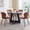 Brown Chairs, variant on 47" Round Dining Table Set for 4 Mid-Century Modern Kitchen Table with 4 Upholstered Chairs Kitchen Coffee Set Dining Table and Chairs for Living Room(Natural Table with 4 Beige Chairs)