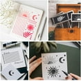 thumbnail image 6 of Star Sun and Moon Pattern Stencil Rays Lines Teardrop Pattern Cutting Stencil Reusable Stainless Steel Stencil for Painting Albums Scrapbooking 7.5x5.5inch, 6 of 7