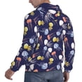 thumbnail image 6 of Naloa Colorful Jellyfish Men's Casual Hooded Collar Drawstring Hoodies Pullover Sweatshirts Casual Long Sleeve Shirts-4X-Large, 6 of 7