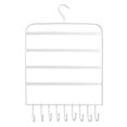 thumbnail image 1 of Expositor de collares, pendientes, llaves y pulseras para decoración del hogar Organizador de joyas de metal blanco, 1 of 8