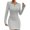 Gray, variant on Oplxuo Women's Long Sleeve Bodycon Dress Casual Lapel V Neck Work Zipper Pullover Knit Sweater Dress