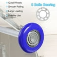 thumbnail image 3 of 4 Pack 1.8" Blue Nylon Garage Door Rollers, 4.25" Long Stem, Blue, 3 of 7