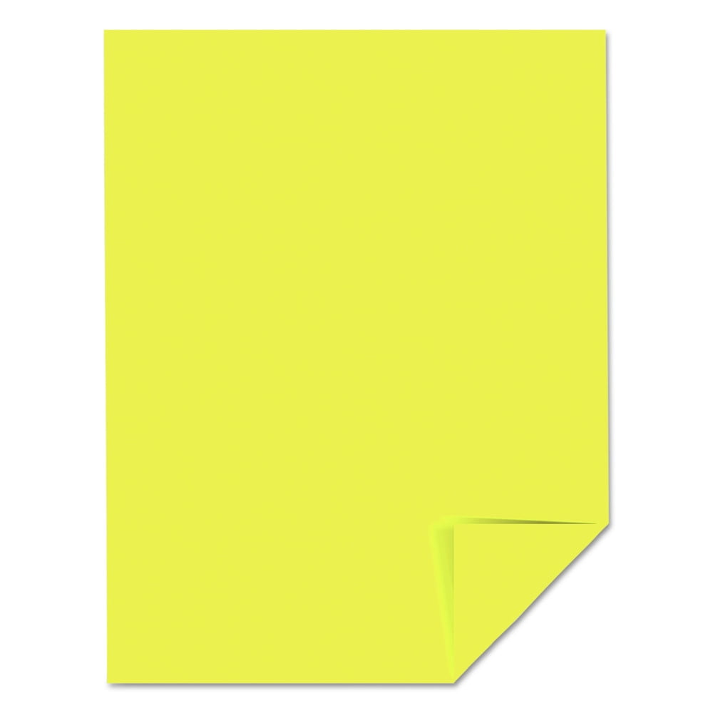 Astrobrights 21011 8.5 in. x 11 in. 24 lbs. Color Paper - Lift-Off Lemon (500 Sheets/Ream)