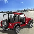 thumbnail image 6 of Shadeidea Jeep Wrangler Sun Shade TJ 1997-2006 Sunshade Top Front-Cherry Red Mesh Screen Cover UV Blocker with Grab Bag Storage Pouch-10 Years Warranty, 6 of 7