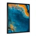 thumbnail image 2 of Designart 'Abstract Marble Composition In Orange and Blue V' Modern Framed Art Print, 2 of 4