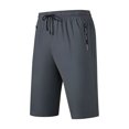 thumbnail image 2 of Men's Slim Athletic Shorts 9" Inseam Knee Length Quick Dry Performance Short Pants with Zipper Pockets, Moisture Wicking Training Workout Shorts for Running Basketball, 2 of 7