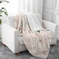 thumbnail image 2 of Princess and Unicorn Beige Pattern Soft Sherpa Fleece Throw Blanket, Warm Cozy Plush Blanket for Sofa Bed Couch, All Season, 40"x50", 2 of 5
