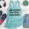 thumbnail image 2 of Sprinkle Me This Cupcake Tank Top, Ladies Racerback Tank Top, Baking Tank, Cupcake Tank, Cancun, X-Small, 2 of 3