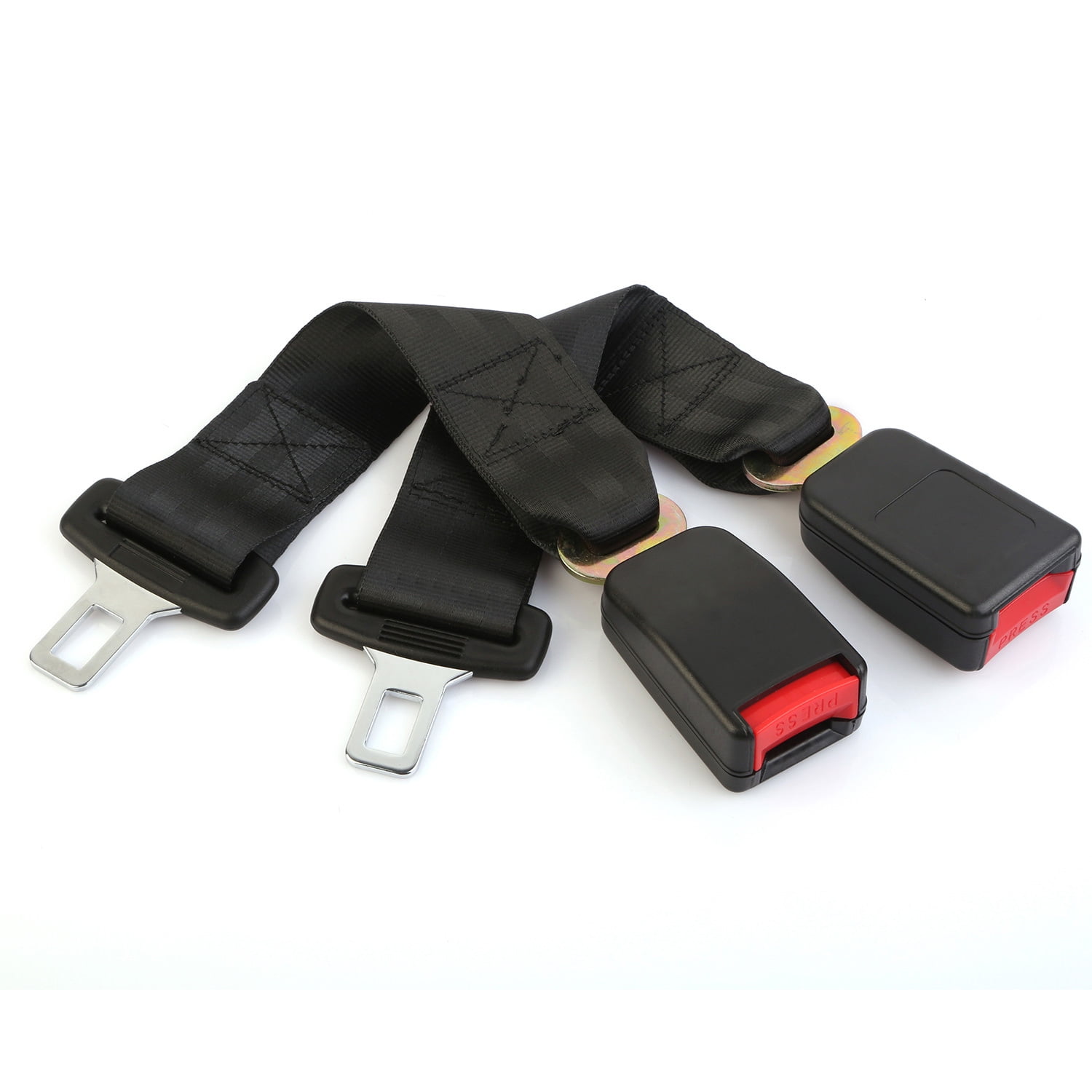 2PCS Adjustable Auto Car Seat Belt Extension Extender Safety Belt Buckle Tools 