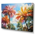 thumbnail image 2 of Designart "Colorful Palm Trees composition IX" Palm Trees Canvas Print, 2 of 5