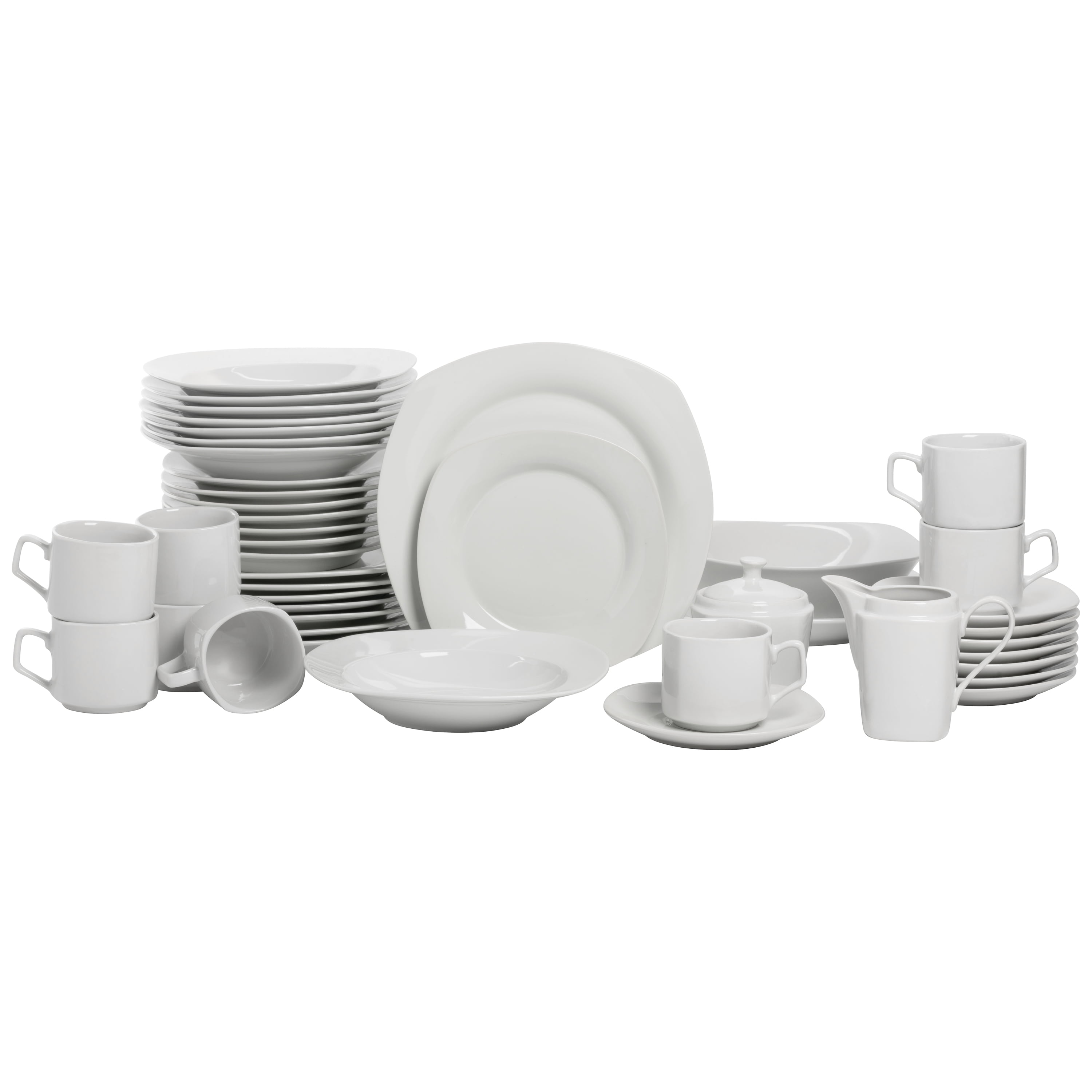 Dinnerware Set Square Kitchen Banquet 45 Piece Dinner Plates Cups Dishes New Dinnerware Set Square Kitchen Banquet 45 Piece Dinner Plates Cups Dishes New