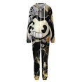 thumbnail image 4 of Bendy And The Ink Machine Womens Mens Hooded Jumpsuit - Zip Up One Piece Pajamas Soft Cozy Winter Warm Plush Loungewear, 4 of 8