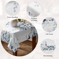 thumbnail image 5 of Green Blue Eucalyptus Leaves Table Cloth Waterproof Tablecloths, Summer Botanical Weeping Tablecloth Dining Table Cover for Kitchen Party Tabletop Outdoor, Square Tablecloth 54x54 Inch, 5 of 9
