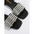 thumbnail image 3 of Women's Fashionable Luxurious Pearl Decoration Slippers With A Single Strap, Casual, Comfortable, Classic French Design, Beaded, Open Toe, Flat Sole,, 3 of 4
