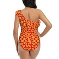 thumbnail image 5 of Haiem A Big Hot Dog Women's One Piece Swimsuits Tummy Control One Shoulder Bathing Suits Ruffle Swimwear-Medium, 5 of 8