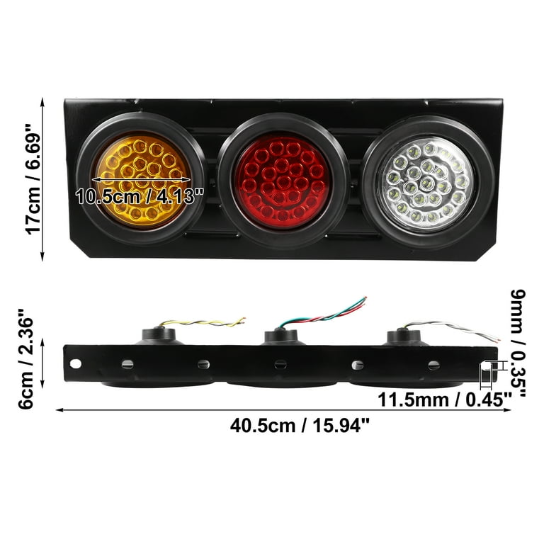 2pcs 63 LED Trailer Lights 12V 36V Turn Signal Brake Tail Light for Trailer Truck Boat Pickup RV UTV UTE