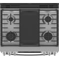 thumbnail image 3 of GE Profile Cuisinière à Double Carburant de 30” avec Wi-Fi et Friture à Air Sans Préchauffage en Acier Inoxydable - PC2S930YPFS, 3 of 8