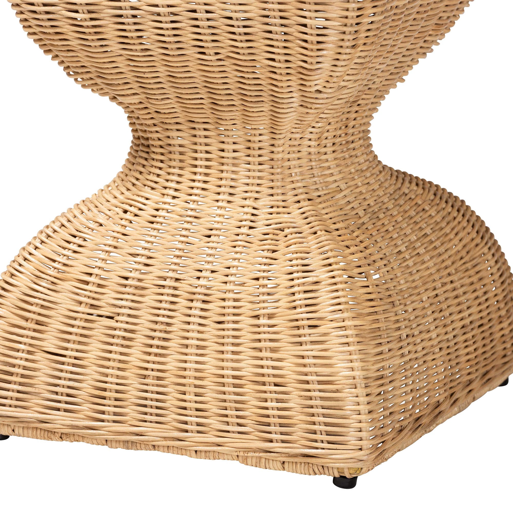bali & pari Hideo Boho End Table, Natural Rattan