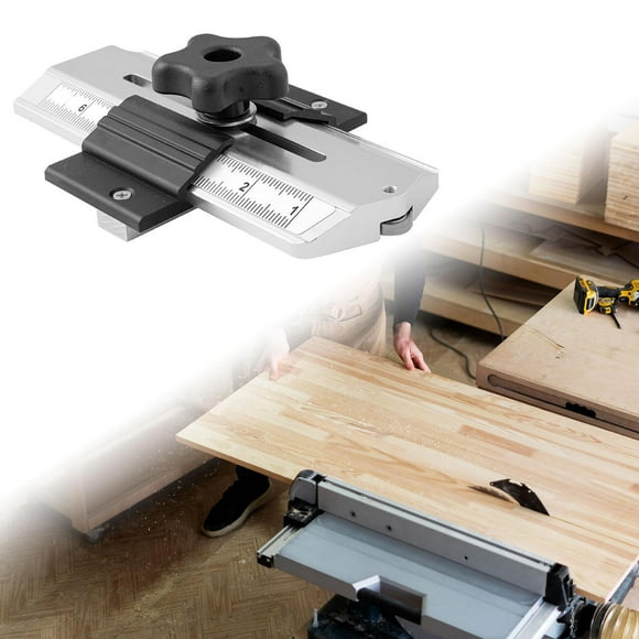 Colaxi Thin Rip Tablesaw Jig Table Saw Accessories Metal Sturdy Easy Use Router Tables with 3/4" x 3/8" Slots Band Saws Thin Rip Jig