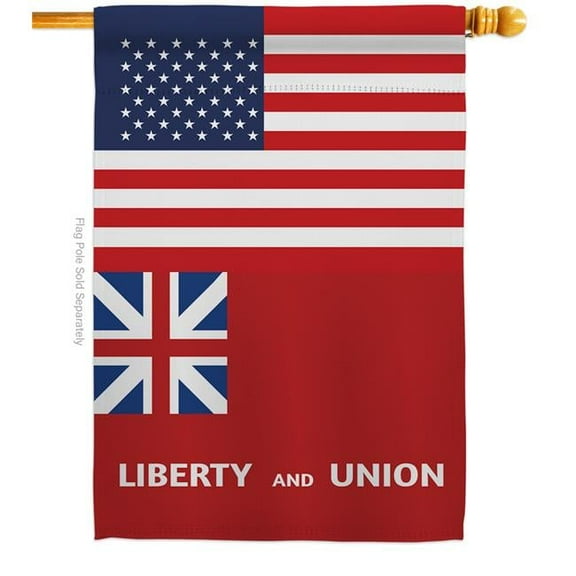 Americana Home & Garden H140843-BO 28 x 40 in. USA Taunton American Historic Vertical House Flag with Double-Sided Decorative Banner Garden Yard Gift