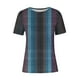 thumbnail image 4 of Tops de Ajuste Suelto para las Mujeres Sudadera Casual Impresa Manga Corta Cuello Redondo Superior, Poliéster, 4 of 4