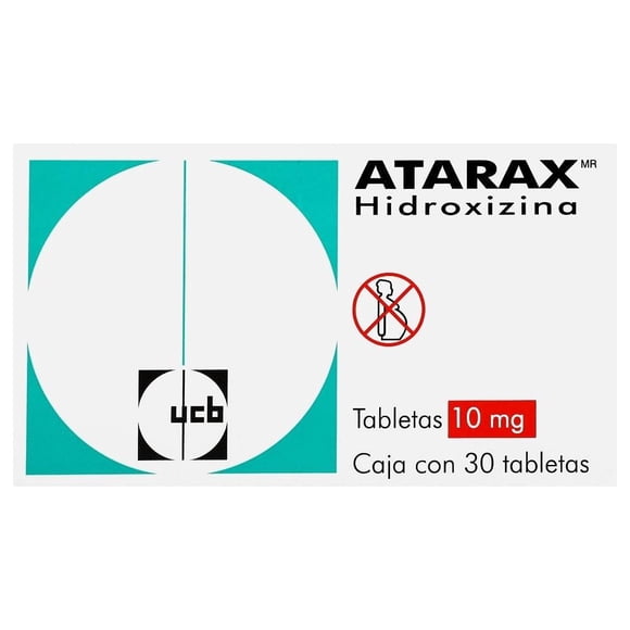 Atarax Hidroxizina 10mg 30 tabletas