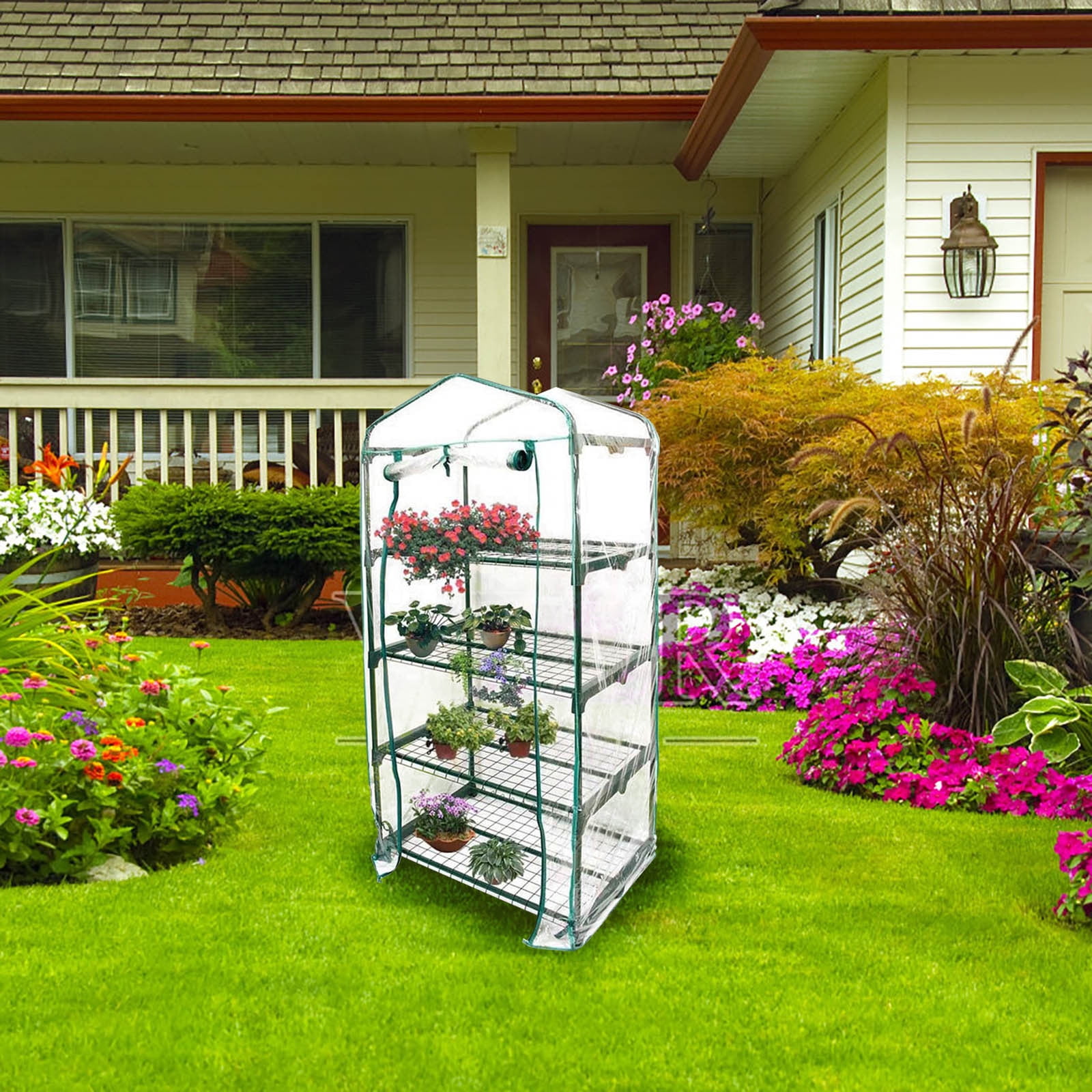 KCGYNP PVC Mini Greenhouse Plant Bag-19 x 27.5 Inches Clearance,Waterproof Protection Garden Plant Cover for Terrace,Courtyard,Balcony,and Indoor Spaces