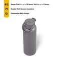 thumbnail image 2 of RTIC 40 oz Ceramic Lined Insulated Outback Water Bottle, Leak Resistant, Graphite, 2 of 6