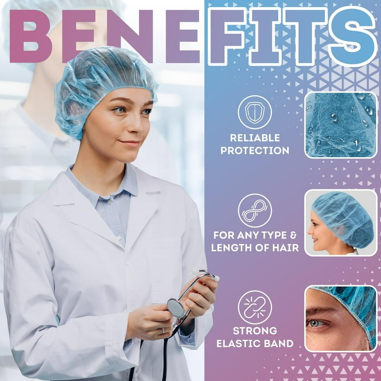 Blue Disposable Bouffant Caps, Breathable Polypropylene Hair Covers, 1000 Count, 21 in - Walmart.com Blue Disposable Bouffant Caps, Breathable Polypropylene Hair Covers, 1000 Count, 21 in - Walmart.com