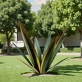thumbnail image 5 of 25 inch high, rural metal agave sculpture - wrought iron outdoor garden and yard decoration, Christmas, Halloween, Thanksgiving plant statues, 5 of 5