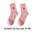 thumbnail image 3 of Tittly Slouch Socks Cotton Socks Womens To Keep Warm Sock Strawberry Printing Lightweight Cotton Athletic Socks Cute Socks Crew Socks B One Size, 3 of 5
