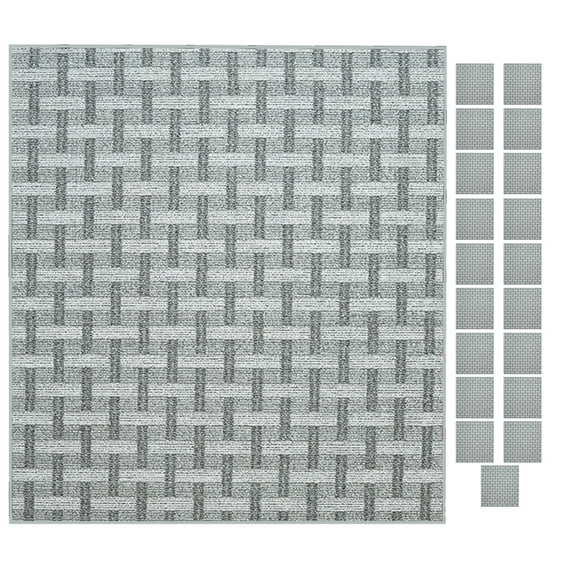 Furnish My Place Union Indoor/Outdoor Commercial Grey Color Rug, Pet-Friendly, Home Decor Commercial Rug for Living Room, Bedroom, Wedding, Event, Made in USA, 2' x 2' Square - Set of 20
