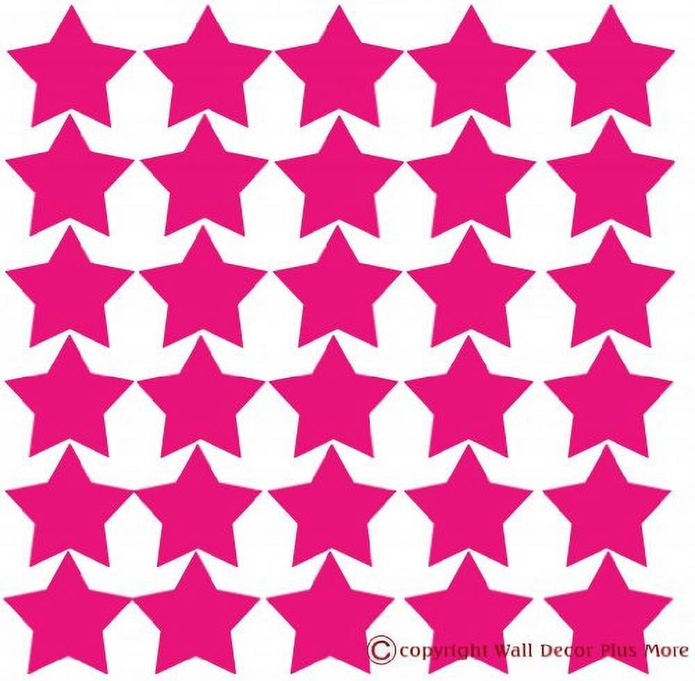 180 of 2" Hot Pink Star DIY Decor Removable Peel Stick Wall Vinyl Decal Sticker 