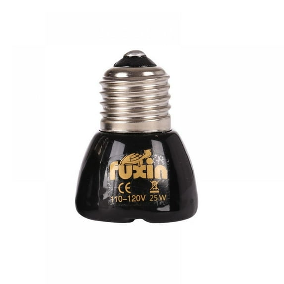 E27 110V/220V Pet Heating Light Bulb 25/50/75/100W Mini Infrared Ceramic Emitter Heat Lamp Bulb Black For Reptile Pet Brooder