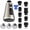 Brushed Nickel, variant on Brushed Nickel Pull Down Kitchen Faucet Spray Head Replacement Chrome 3 Function Stream Spray Aquablade Nozzle with 9 Adapters Universal Fit for Moen Delta Kohler Grohe Hansgrohe Faucets