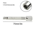 thumbnail image 2 of 1/4 Inch Chromed Steel Extension Bar Ratchet Socket Wrench Adapter 50/75/100Mm 75Mm, 2 of 6