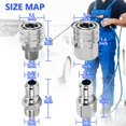 thumbnail image 4 of RIDGE WASHER Quick Connect 3/8 Inch Pressure Washer Adapter Set, Stainless Steel Fittings, Female and Male NPT Thread, 8 Pcs, 4 of 9