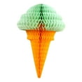 thumbnail image 5 of Walbest 1pc 12.6" Ice Cream Decoration Wedding Birthday Hanging Decor, Foldable Vibrant Color Honeycomb Ice Cream Ball Centerpiece Party Accessory Yellow, 5 of 7