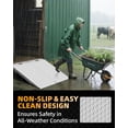 thumbnail image 5 of VNN 36" x 24" Shed Ramp with Anti-Slip Surface, 750 lbs Capacity Alloy Steel Ramp for Lawn Mowers, ATVs, Tractors & Motorcycles,Silver, 5 of 9