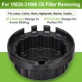 thumbnail image 4 of Llave de filtro de aceite Spurtar para motor Toyota 2.5-5.7 L de 64 mm, 4 of 8