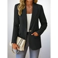 thumbnail image 5 of Women'S Fall Casual Blazer - Fully Lined Lightweights Button Lapel Collar Slim Fashion with Pocket Black M, 5 of 9