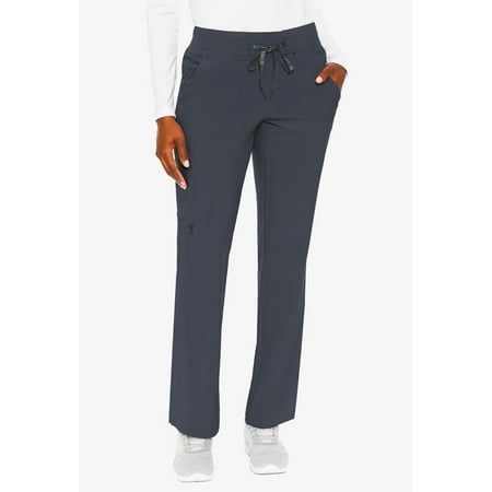 MED COUTURE Women Yoga 1 Cargo Pocket Pant, Color: Pewter, Size: L (8747T-PWTR-L)